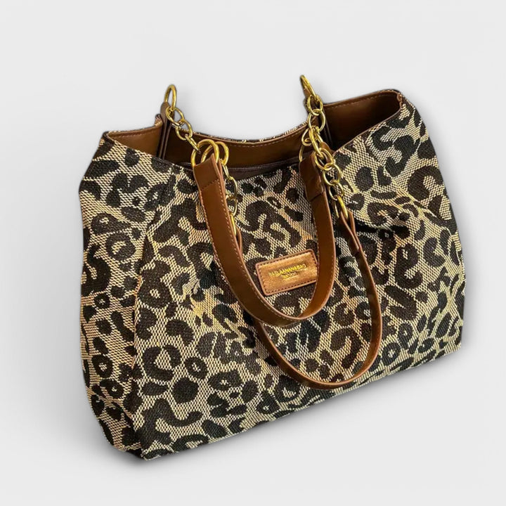 Marija - Torba od platna s leopard uzorkom