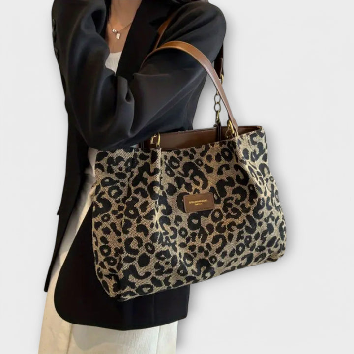 Marija - Torba od platna s leopard uzorkom