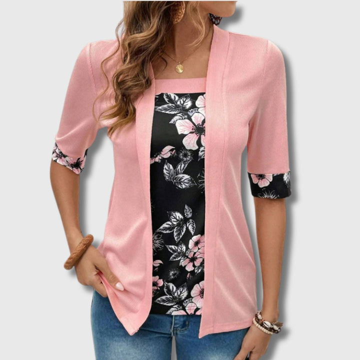 Apolline - Elegantna bluzica s cvjetnim patchwork uzorkom za žene