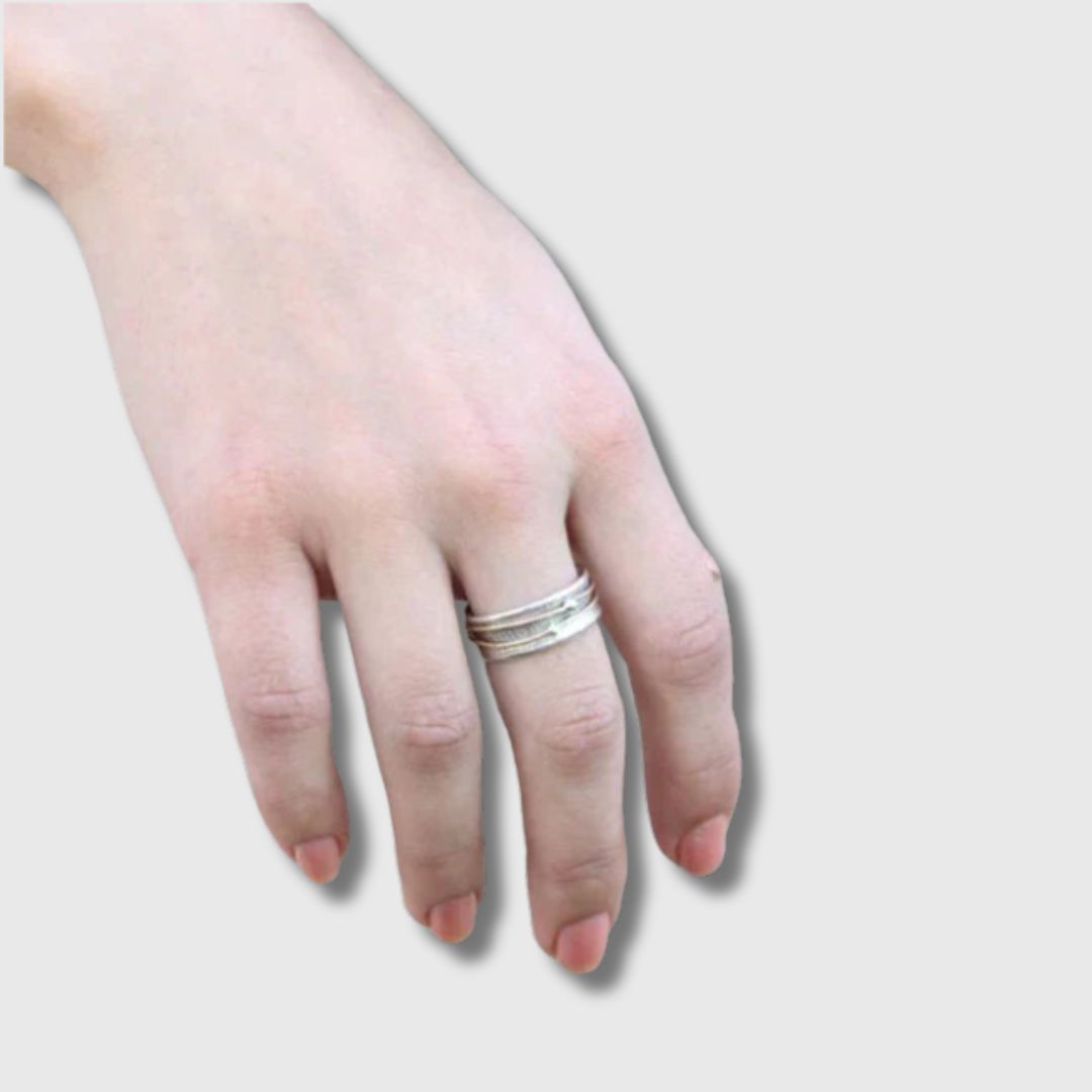 Shine – Srebrni prsten s vintage zlatnim detaljima