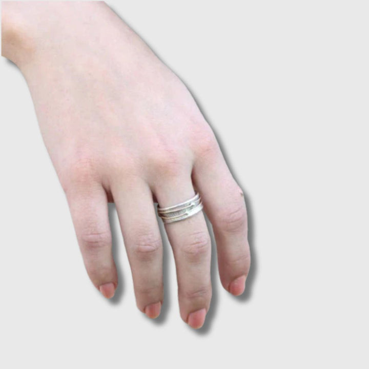 Shine – Srebrni prsten s vintage zlatnim detaljima